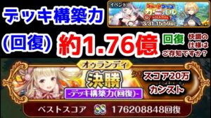 【⭕GQC❌】デッキ構築力(回復)約1.76億回復 快調の仕様ご存知ですか？ スコア20万 カンスト【黒猫のウィズ グレートクイズカーニバル 】