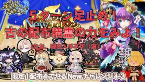 【黒猫のウィズ】これぞ配布精霊の底力！限定1+配布4で攻略するNewチャレンジ4-3 #黒ウィズ #攻略
