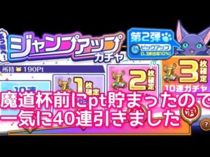 【黒猫のウィズ】魔道杯前にptが貯まったので一気に40連引きました