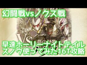【黒猫のウィズ】幻闘戦vsノクス戦　早速ホーリーナイトテイルスノウ使ってみた16T攻略